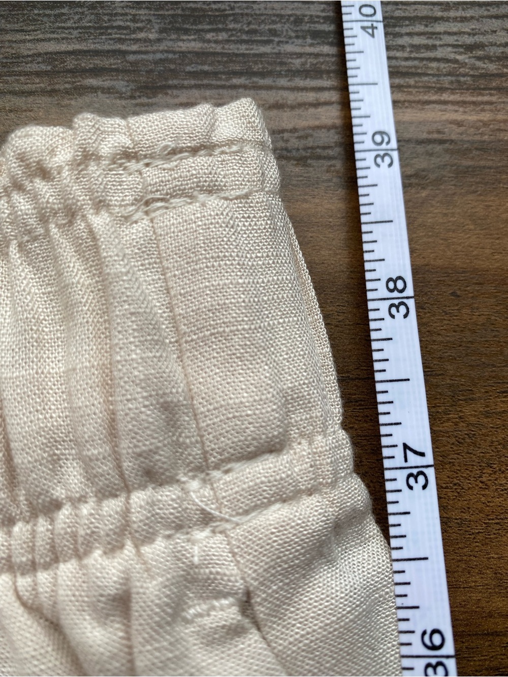 H&M Neutral Beige Wide-Leg Linen-Blend Pants - Picture 6 of 8